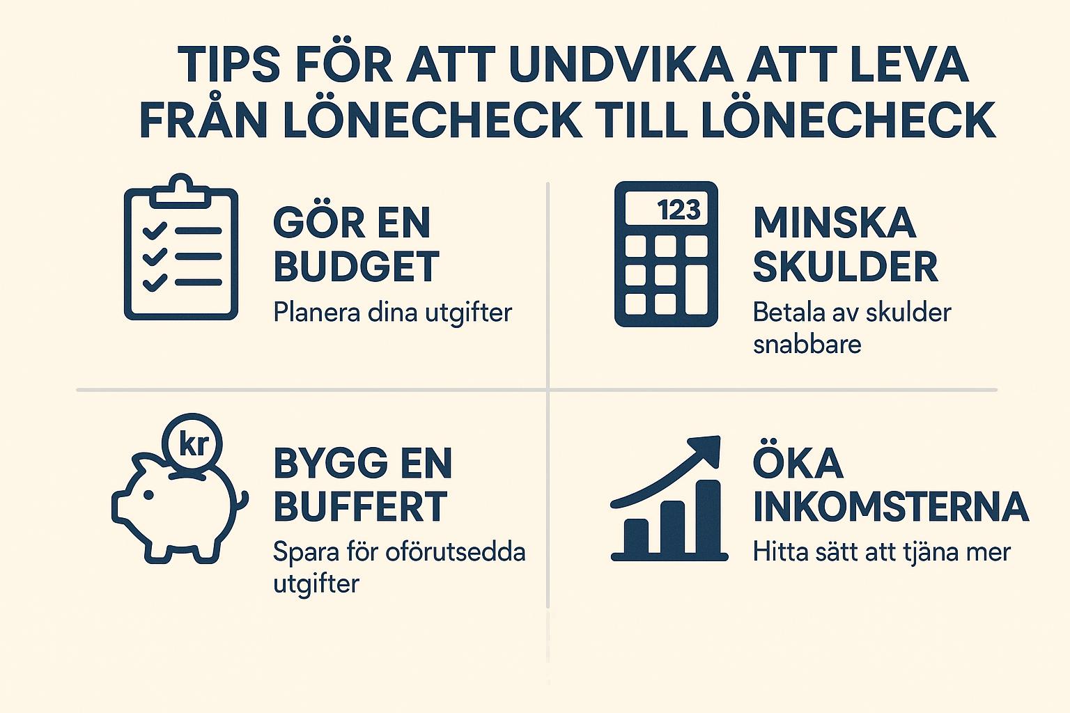 Tips för att undvika att leva från lönecheck till lönecheck