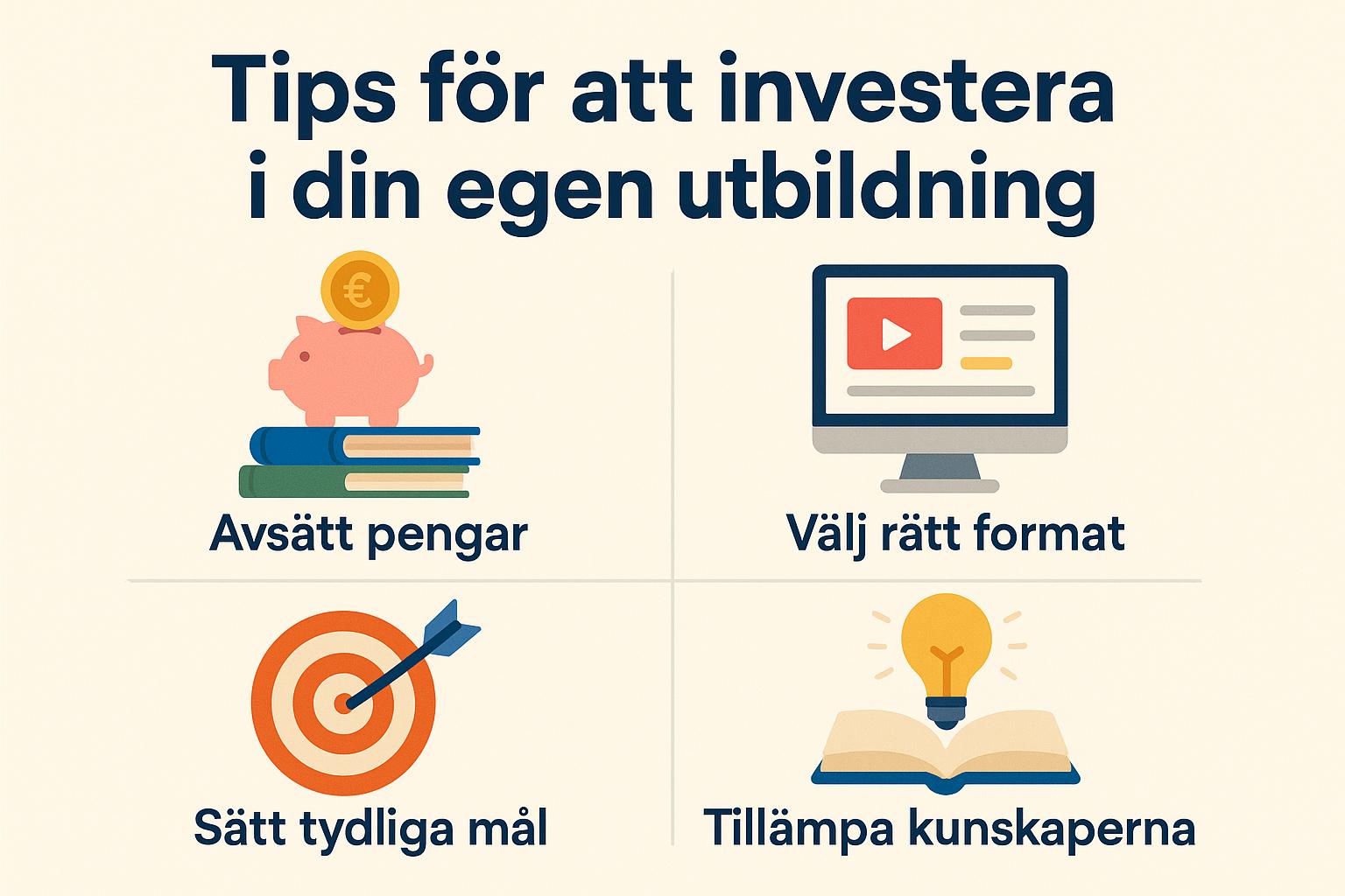 Tips för att investera i din egen utbildning