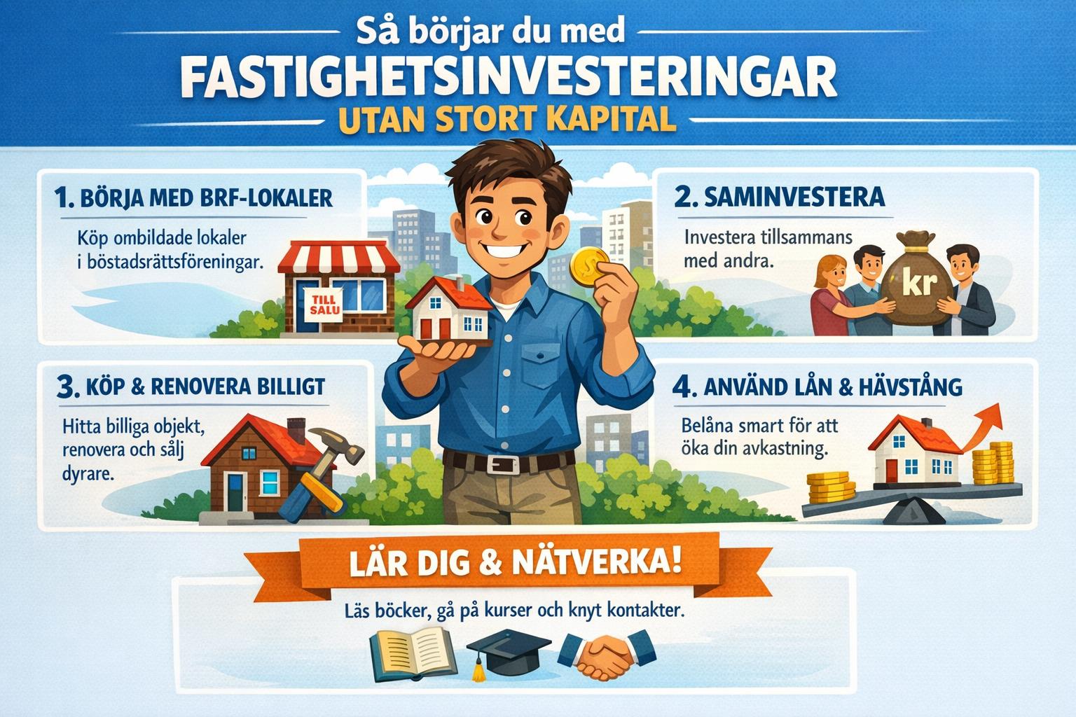 Så börjar du med fastighetsinvesteringar utan stort kapital