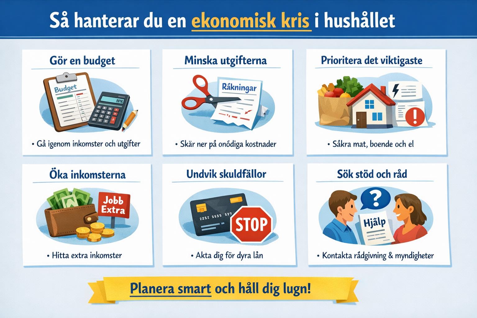 Så hanterar du en ekonomisk kris i hushållet