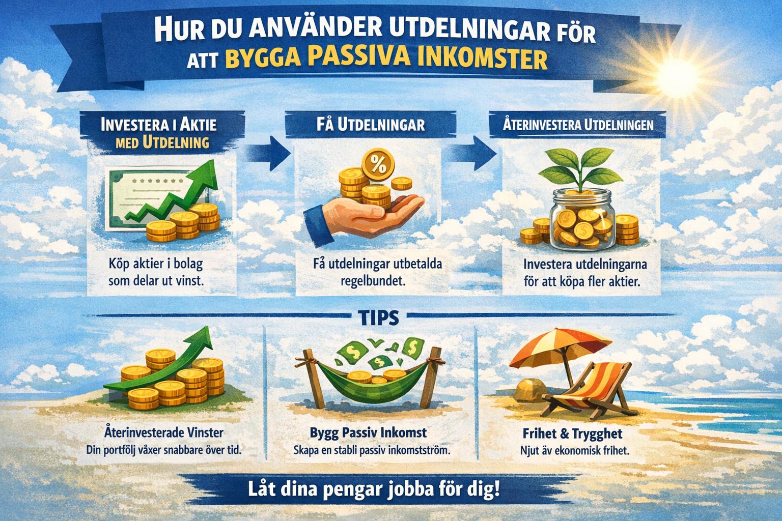 Hur du använder utdelningar för att bygga passiva inkomster