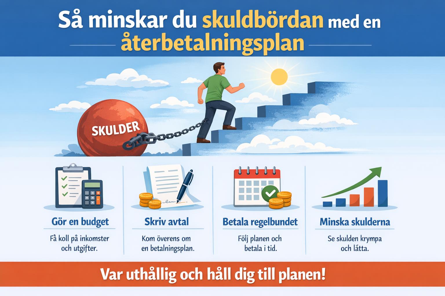 Så minskar du skuldbördan med en återbetalningsplan