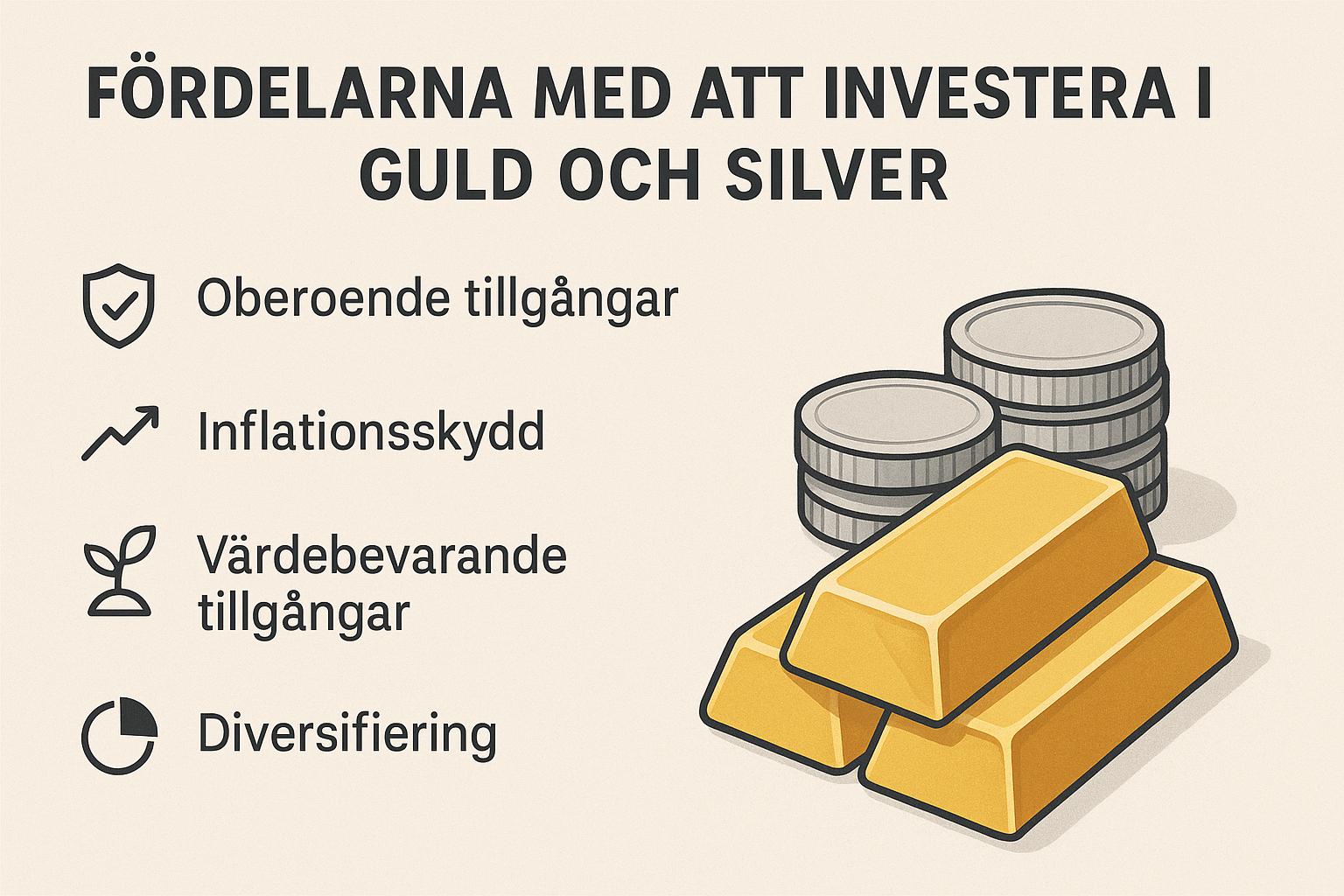 Fördelarna med att investera i guld och silver