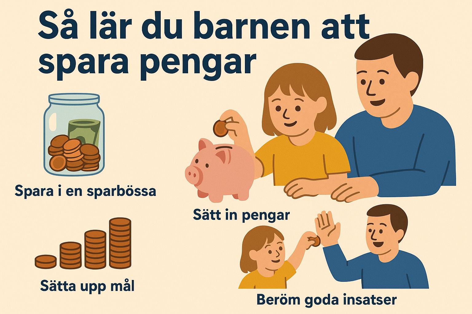 Så lär du barnen att spara pengar