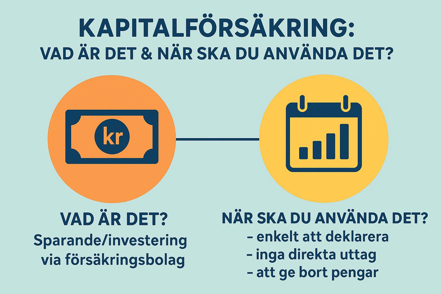 Vad är kapitalförsäkring och när ska du använda det?