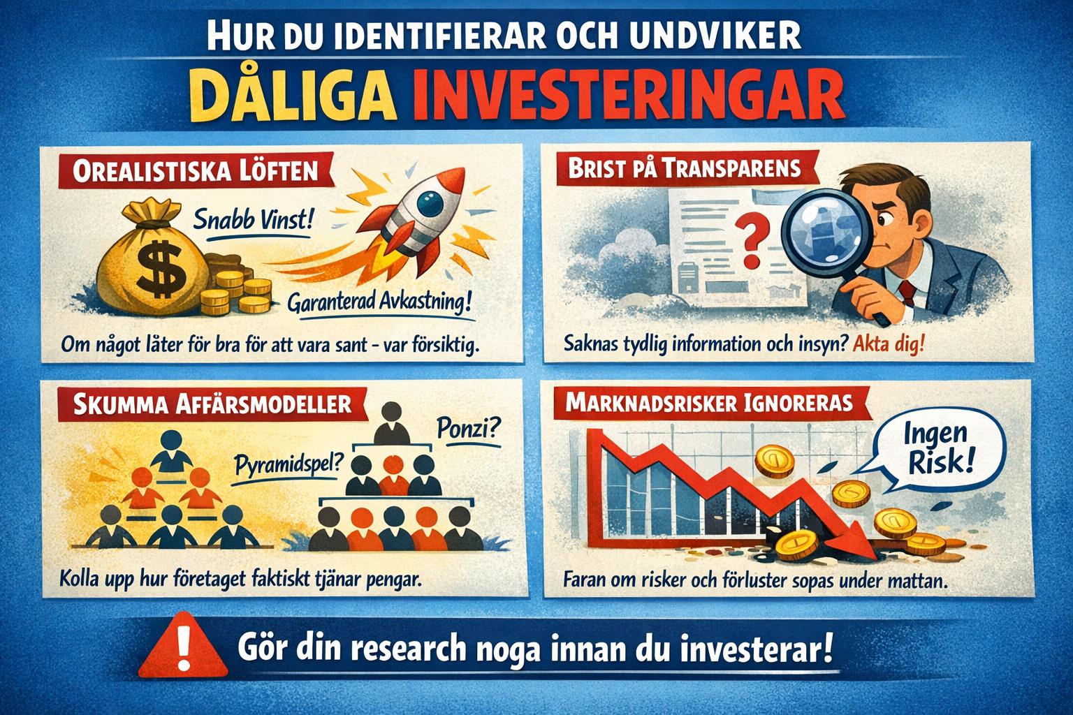 Hur du identifierar och undviker dåliga investeringar