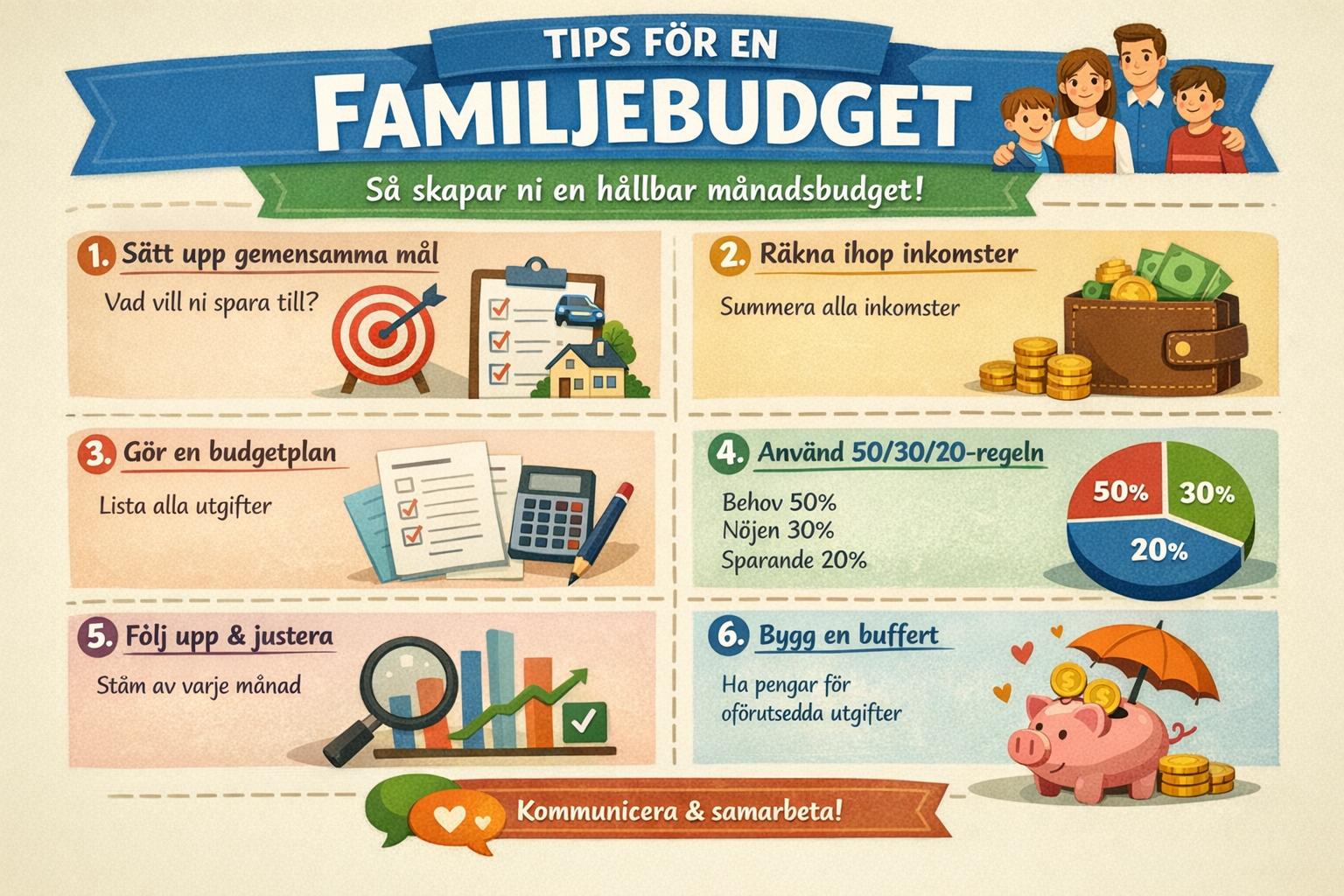 Tips för att skapa en månadsbudget som fungerar för familjen