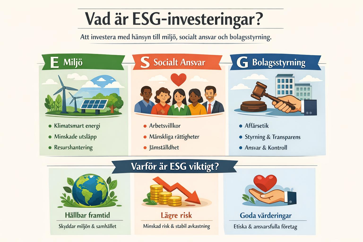 Vad är ESG-investeringar och varför är de viktiga?