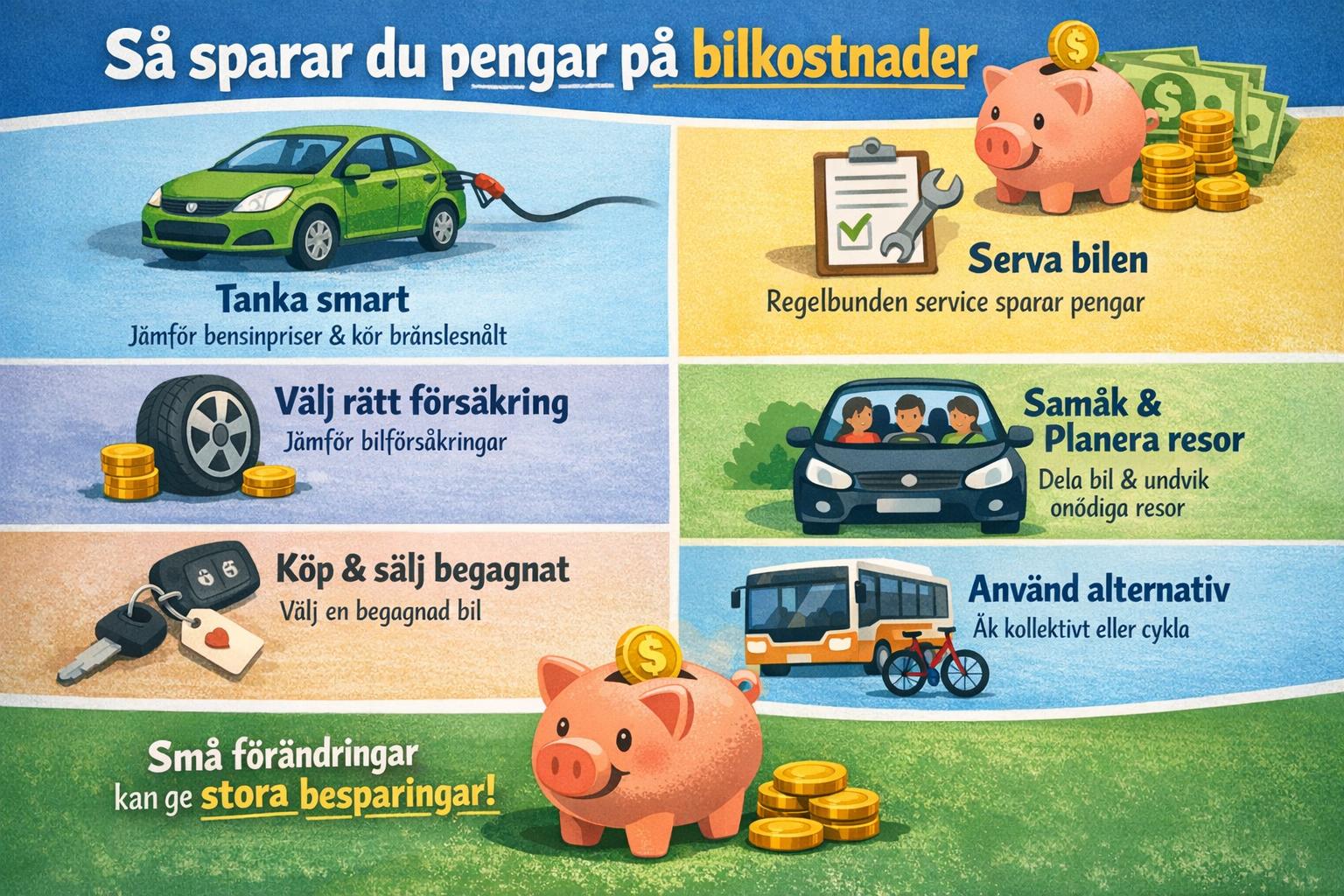 Så sparar du pengar på bilkostnader